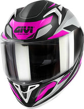 Givi 50.8 BRAVE LADY, Matt Black / silver / pink, Size M | H508FBVBP58