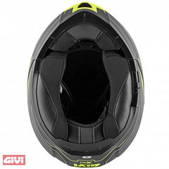 GIVI Hps Hx21 Flip-Up Helmet Graphics Globe Shiver Black / Titanium / Yellow Matt Size 54 / Xs | HX21FSHBT54