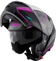 Givi Flip-up helmet X.21 EVO NUMBER LADY Matte Black/Titanium/Pink, Size 54/XS | HX21RNBBP54