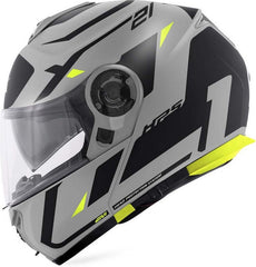 Givi Flip-up helmet X.21 EVO NUMBER Matte Grey/Black/Yellow, Size 60/L | HX21RNBGY60