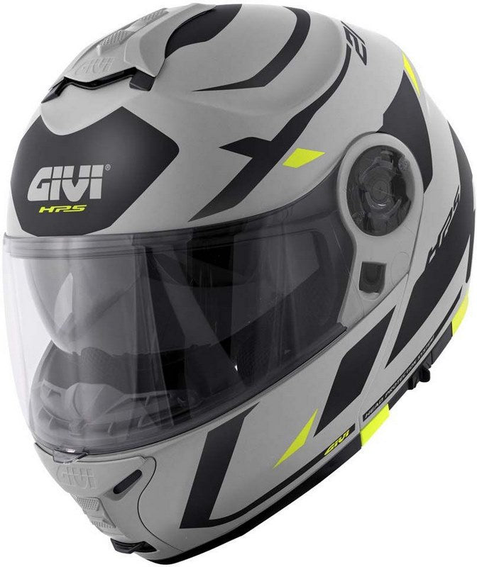 Givi Flip-up helmet X.21 EVO NUMBER Matte Grey/Black/Yellow, Size 60/L | HX21RNBGY60