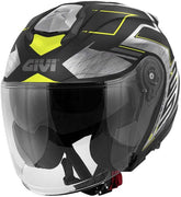 Givi Jet helmet X.25 TRACE Matte Black/Titanium/Yellow, Size 63/XXL | HX25FTCBY63