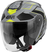 Givi Jet helmet X.25 TRACE Matte Grey/Black/Yellow, Size 54/XS | HX25FTCGY54