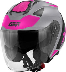 Givi X.25 TARGET, Matt titanium / Pink, Size M | HX25FTGTP58