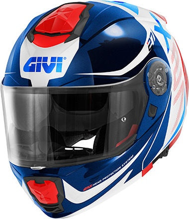 Givi X.27 DIMENSION, White / Blue / Red, Size XL | HX27FDMBW61