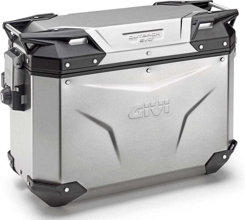 GIVI Aluminum side case Trekker Outback Evo 37 - right - aluminum / 37 liters / Max load 10 kg | OBKE37AR