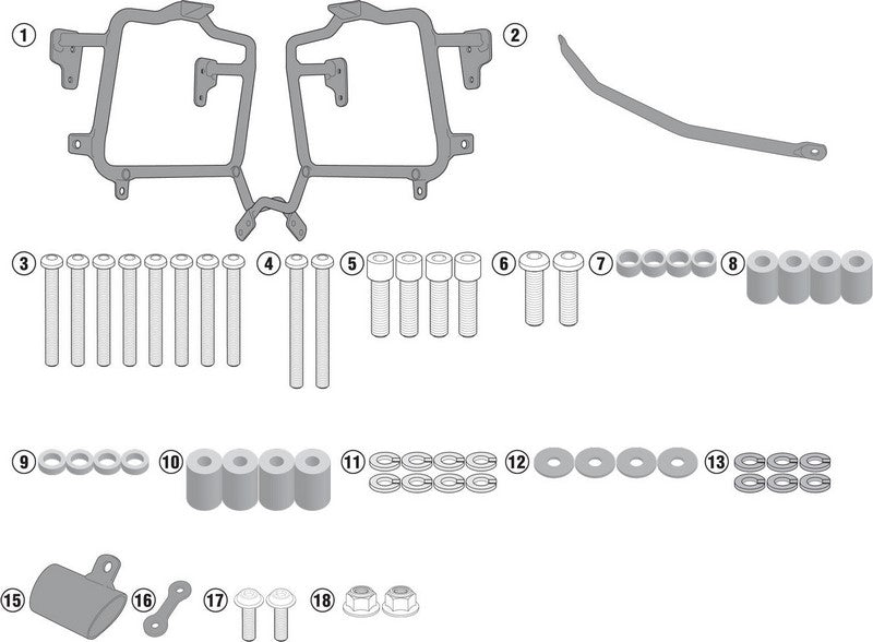 Givi PL3112 Specific Pannier Holder for Monokey Cases for Suzuki DL 650 V-Strom 17- | PL3112