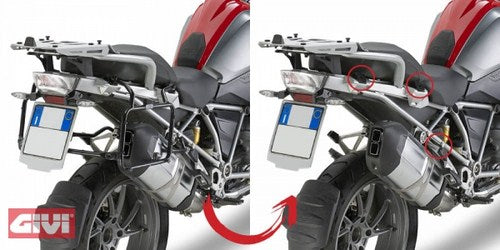 Givi PLR5108 Specific Pannier Holder for Monokey Cases for BMW R 1200 GS 13-18, R 1250 GS / Adventure | PLR5108