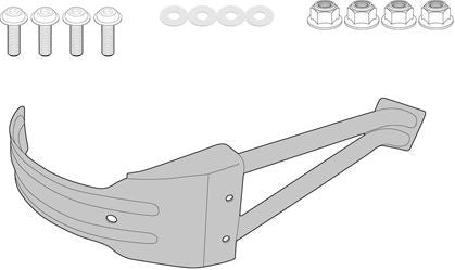 GIVI RM3114KIT specific install kit to mount Rear Wheel Side Mount Fender RM01 or RM02 on Suzuki DL 1000 V-Strom 17-19, DL 1050 XT V-Strom | RM3114KIT