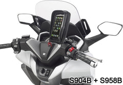 Givi S904B Mount, Universal aluminium bracket to install Smartphone / GPS Navigator Holders | S904B