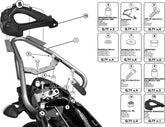 Givi SR19M Suzuki SVF 650 Gladius Rear Rack specific for Monolock top case, Monolock plate included | SR121M