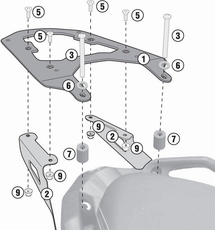 Givi SR5121 BMW C 650 Sport 16- Rear Rack specific for Monokey or Monolock Cases | SR5121