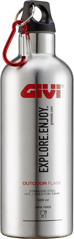 Givi Stainless Steel Thermal Flask, 500ml water bottle | STF500S