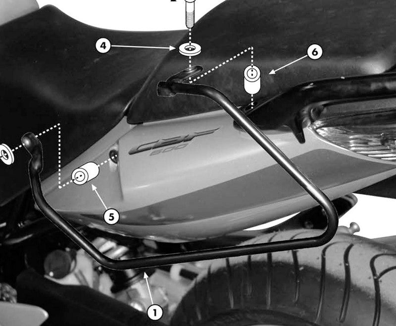 Givi T218 Soft Side Bags SideFrame for Honda CBF 500 04-12, CBF 600 04-12, CBF 1000 06-09 | T218