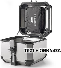 Givi T521 Quickpack Case Lid Bag for Alaska, Dolomiti, Trekker Outback OBKN, 15 liters | T521