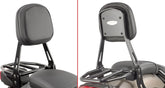 Givi TS1160B Passenger Backrest with Removable Luggage Rack for Honda CMX 500 Rebel 17- | TS1160B