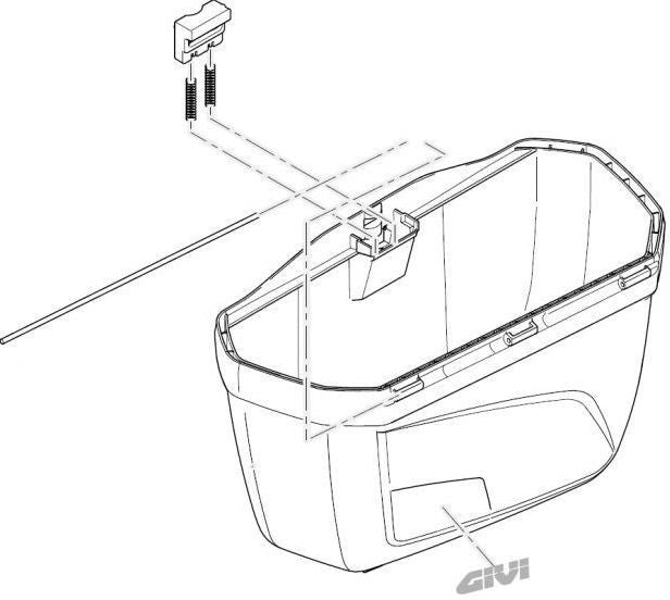 GIVI Suitcase Bottom Left For E22 Black | Z22FNSXM