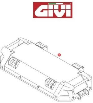GIVI Lid Aluminum Silver Left For Obkn48Al | ZOBKN48ALCM