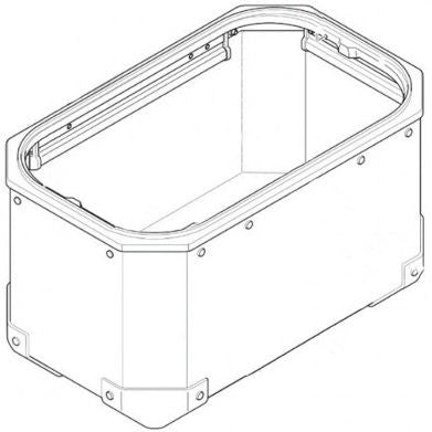 GIVI Suitcase Bottom Aluminum Black Left For Obkn48Bl | ZOBKN48BLFM