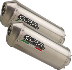 GPR Original For Yamaha Bt Bulldog 1100 2002/07 Pair Homologated Slip-On Exhaust Catalized Satinox | CAT.47.SAT