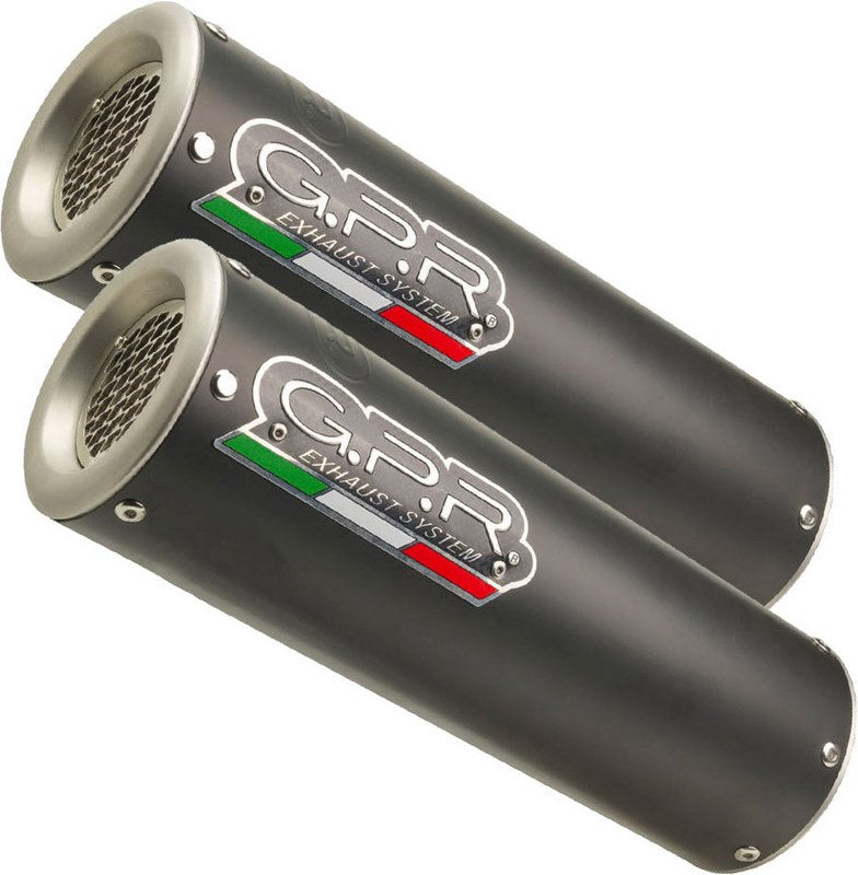 GPR Original For Ducati Monster 796 2010/14 Pair Homologated Slip-On Exhaust M3 Black Titanium | D.95.M3.BT