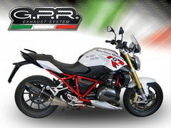 GPR Original For Bmw R 1200 R-Lc 2017/18 E4 Homologated Slip-On Exhaust Furore Evo4 Nero | E4.BMW.96.FNE4