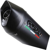 GPR Exhaust System Peugeot Satelis 125 4V 2006/12 Racing slip-on exhaust Furore Nero | SCOM.96.RACE.FUNE