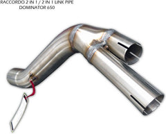 GPR Original For Honda Dominator Nx 650 1988/01 Homologated Silencer With Mid Manifold Satinox | H.154.SAT