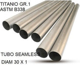 GPR Cafè Racer Tubo titanio seamleSs D. 30mm X 1mm L.1000mm Titanio seamless Gr.1 TUBE AISI Tig L.100cm D.30mm x 1mmTubo titanio seamless D. 30mm X 1mm L.1000mm | TU.T.1