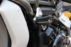 GSG MOTOTECHNIK Crash Pad Set “Streetline”, Attachments natural aluminium for Ducati X Diavel (2016 -) | 150-50-40-D26