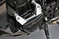 GSG MOTOTECHNIK Crash Pad Set “Streetline”, Attachments natural aluminium for Kawasaki Z 1000 (2014-2019) | 1505025-K69