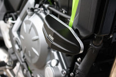 GSG MOTOTECHNIK Crash Pad Set “Streetline”, Attachments natural aluminium for Kawasaki Z 650 (2017 -) | 1505040-K65