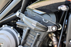 GSG MOTOTECHNIK Crash Pad Set “Streetline”, Mounting kit black anodized for Triumph Street Triple 765 (2017-2019) | 1505040-T32-SH