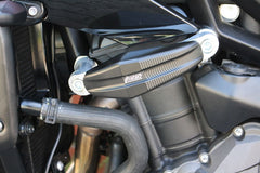 GSG MOTOTECHNIK Crash Pad Set “Streetline”, Mounting kit natural aluminium for Triumph Street Triple 765 (2017-2019) | 1505040-T32