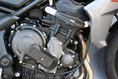 GSG MOTOTECHNIK Crash Pad set “Streetline”, Aluminium Nature for Triumph Tiger 660 Sport (2022 -) | 1505040-T40