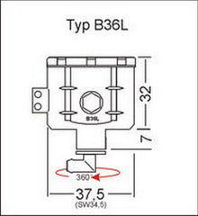 GSG MOTOTECHNIK Brake fluid reservoir * Rear * for Honda CRF 1100 L Africa Twin Adventure Sports | 3999-B36L-H73