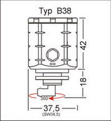GSG MOTOTECHNIK Brake fluid reservoir * Front * for Triumph Tiger 800 (2011-2014) | 3999-B38-T24