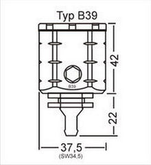 GSG MOTOTECHNIK Brake Fluid Reservoir * Rear * for Yamaha XJR 1300 (2002-2003) | 3999-B39