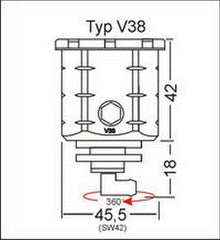 GSG MOTOTECHNIK Brake Fluid Reservoir * Front * for KTM 1290 Super Duke GT (2016 -) | 3999-V38-KM9