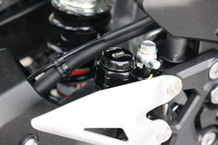 GSG MOTOTECHNIK Brake fluid reservoir * Rear *, Anodised Silver for Kawasaki Ninja 400 (2018 -) | 399963-0-K72