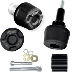 GSG MOTOTECHNIK Crash Pad set, Adapter Aluminium Black Anodized for Ducati Monster 1200 / S (2014-2016) | 40602-D24-SH