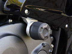 GSG MOTOTECHNIK Crash Pad set, Mounting Plates Black Anodized for Honda CBR 1000 RR (2006-2007) | 40602-H25-DS-SH