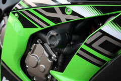 GSG MOTOTECHNIK Crash Pad set, Attachments Natural Aluminium for Kawasaki ZX-10R (2016 -) | 40602-K49-DS