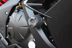 GSG MOTOTECHNIK Crash Pad set, Holding Plates Natural Aluminium for Kawasaki ER 6 f (2012 -) | 40602-K54-DS