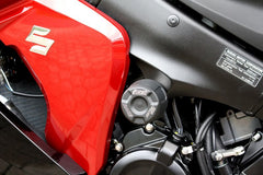 GSG MOTOTECHNIK Crash Pad set, Attachments Black Anodized for Suzuki GSX-S 1000 (2015 -) | 40602-S55-SH