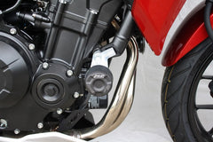GSG MOTOTECHNIK Crash Pad set, Mounting Plates Black Anodized for Honda CB 500 F / CB 500 X (2013-2018) | 4060260-H49-SH