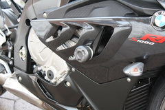 GSG MOTOTECHNIK Crash Pad set, Adapter Aluminium Black Anodized for BMW S 1000 RR (2010-2011) | 4549303-W7-SH