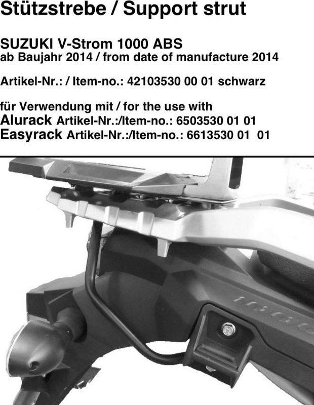 Hepco & Becker Support strut for Alurack/Easyrack for Suzuki V-Strom 1000 ABS from 2014 | 42103530 00 01