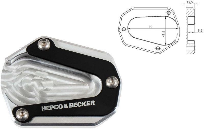 Hepco & Becker Kickstand Enlargement For Triumph Tiger 900 Rally Pro (2024-) | 42117657 00 91
