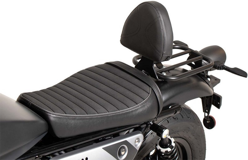 Hepco & Becker Drivers Backrest Black For Moto Guzzi V9 Bobber/Special Edition (2021-) in combi whit Solorack 613559 | 4216559 00 01